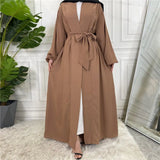 Lace Up Cardigan Robe with Cuffs and Pockets