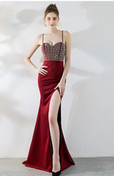 Elegant Mermaid Maxi Dress with Straps for Events