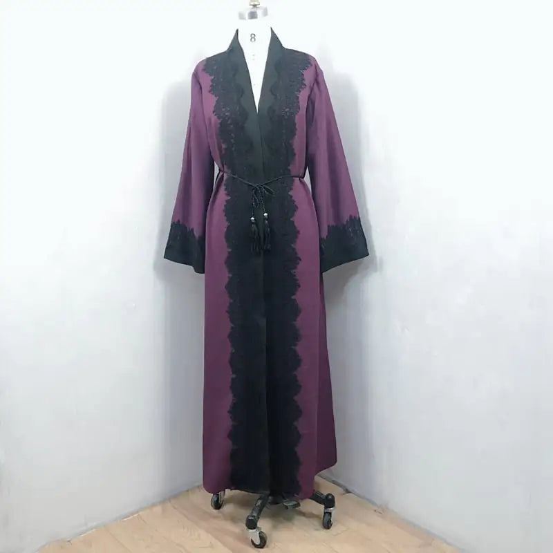 Lace Cardigan Robe for Muslim Women