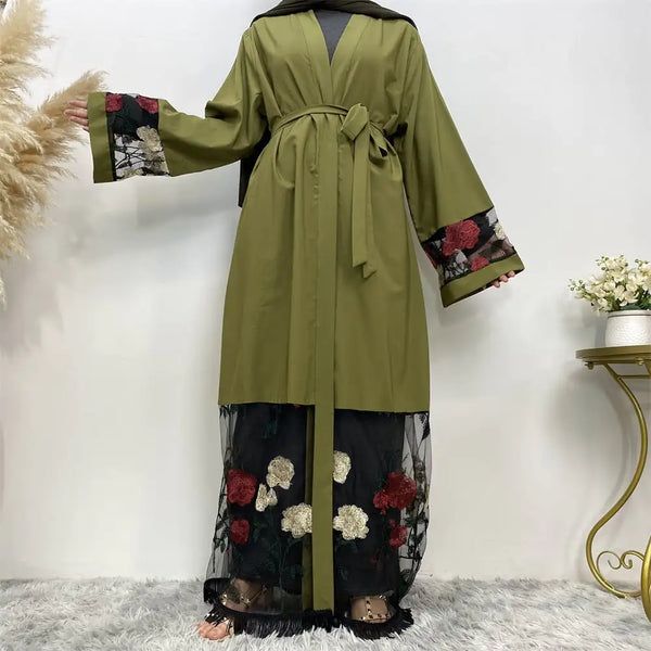Patchwork Embroidered Cardigan Robe in New Style