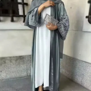 Elegant Pearl Dubai Abaya with Handcrafted BeadingPearl Dubai Abaya