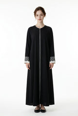 Midnight Onyx Umbrella Flare Abaya | A0016