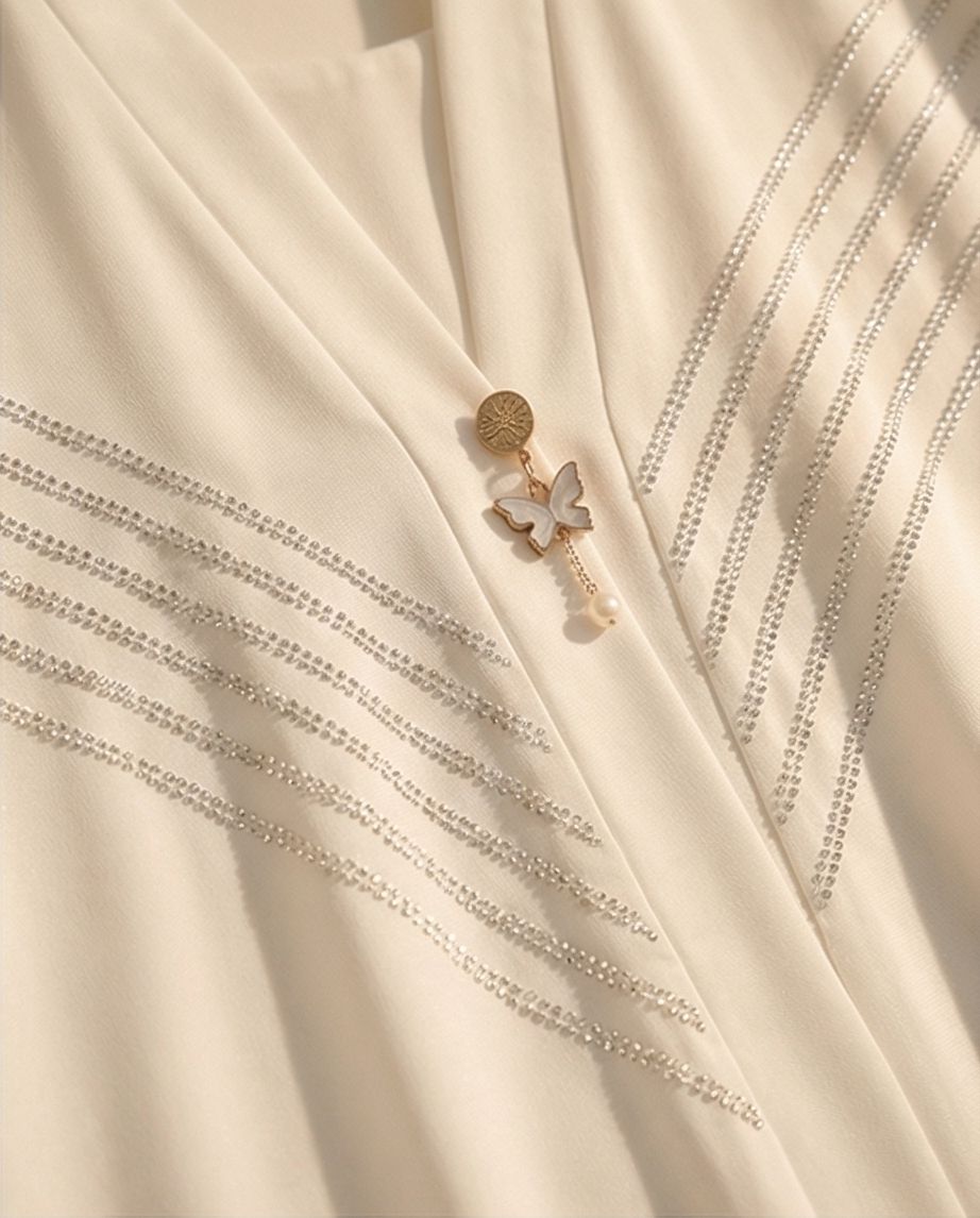 Luminous Path Embellished Abaya | 24 - Raakaat