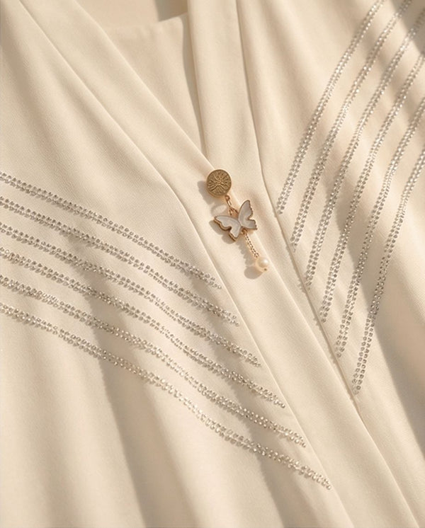 Luminous Path Embellished Abaya | 24 - Raakaat