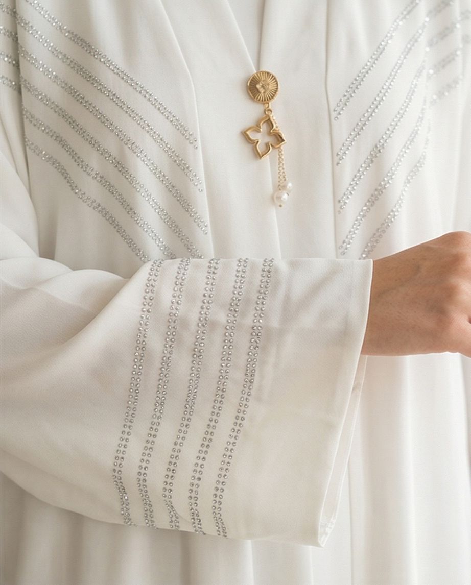 Luminous Path Embellished Abaya | 24 - Raakaat