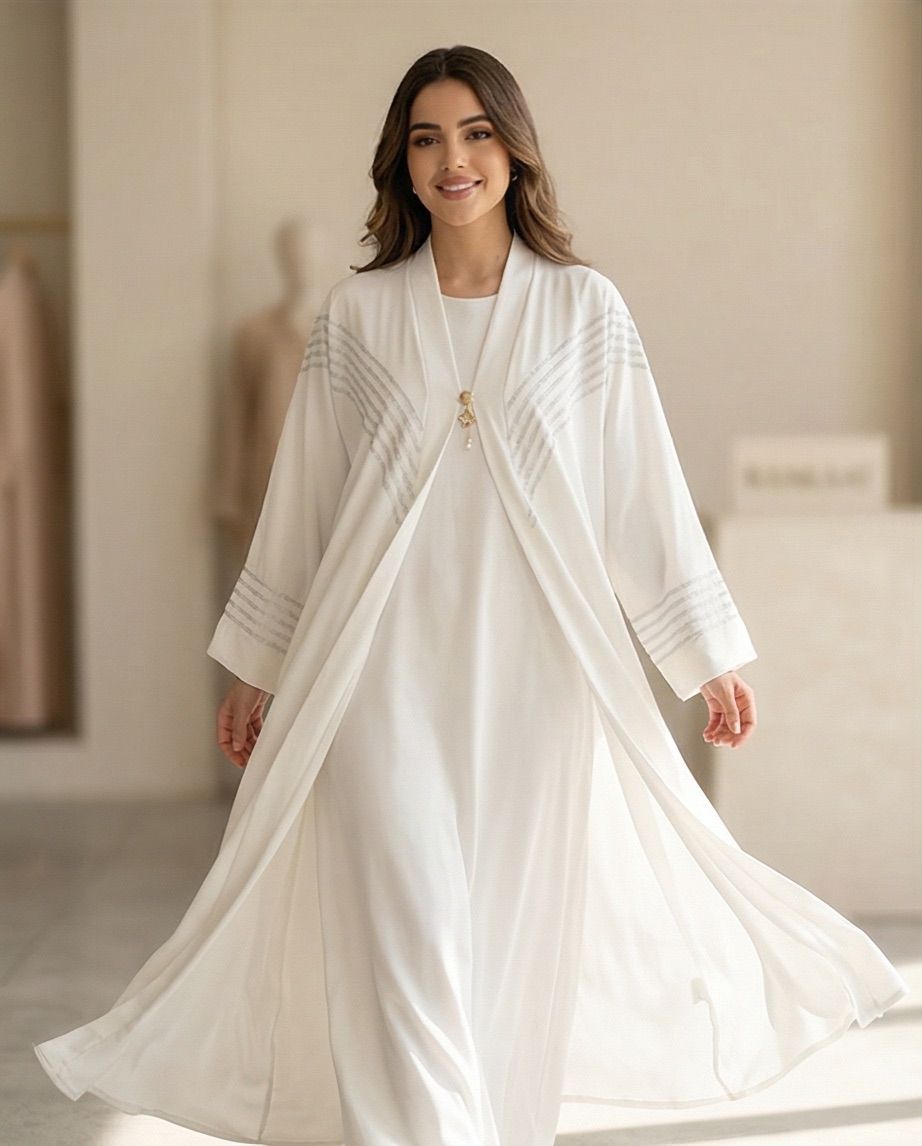 Luminous Path Embellished Abaya | 24 - Raakaat