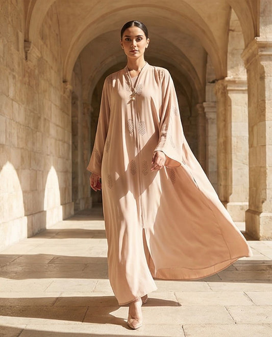 The Willow Breeze Embroidered Abaya | 22 - Raakaat