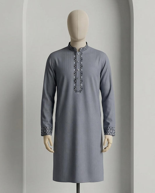 Signature Grey Panjabi by Raakaat | 359 - Raakaat