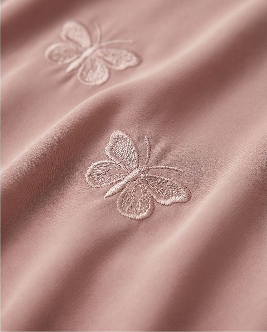 Minimalist Butterfly Embroidery Abaya - Raakaat