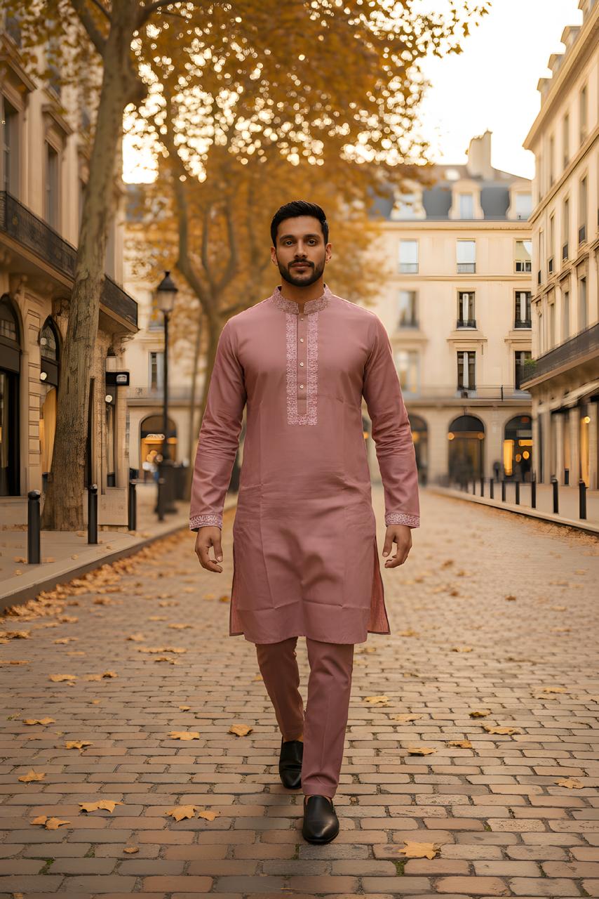 The Rosewood Classic (Dusty Rose Panjabi)  P0019|267 - Raakaat