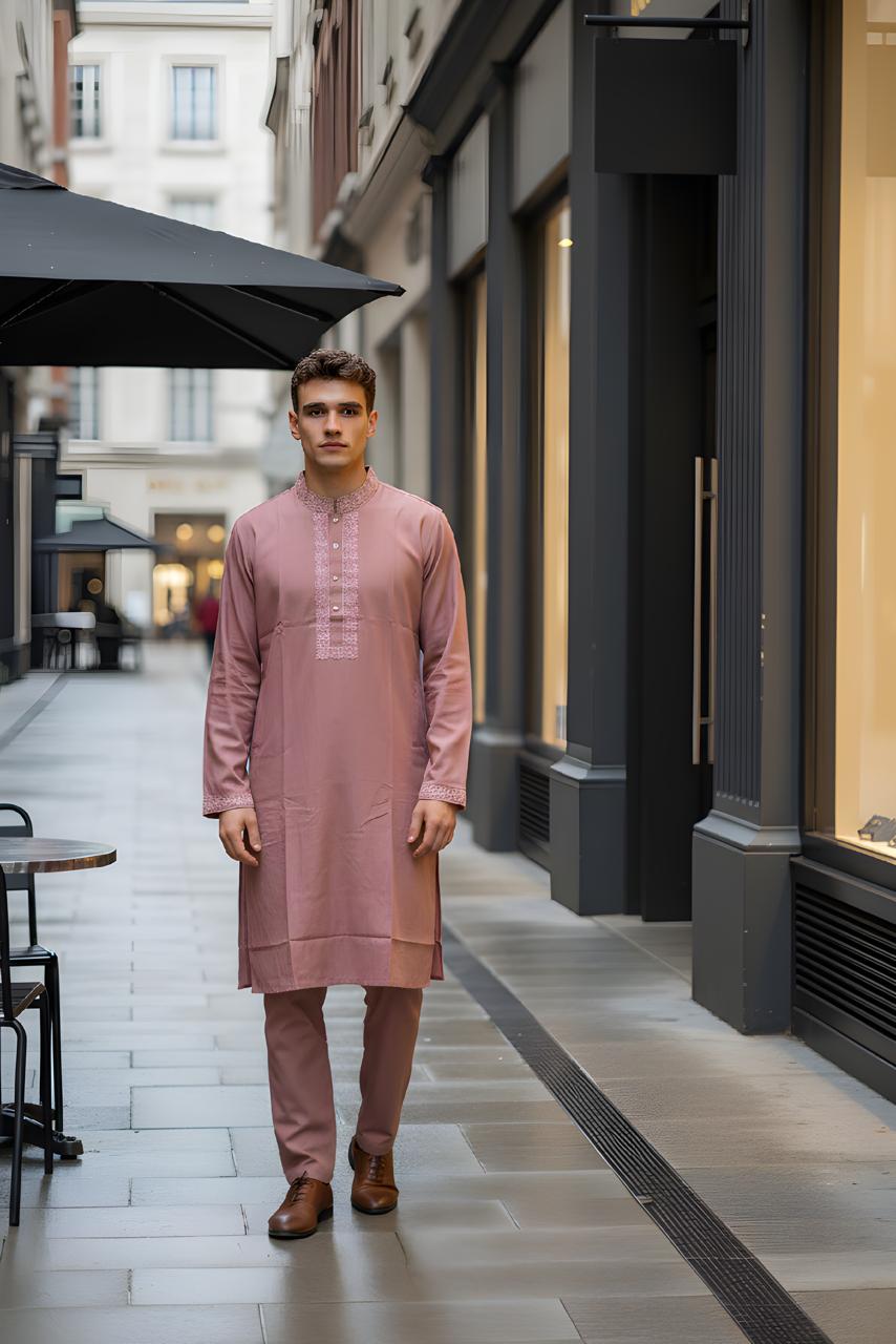 The Rosewood Classic (Dusty Rose Panjabi)  P0019|267 - Raakaat
