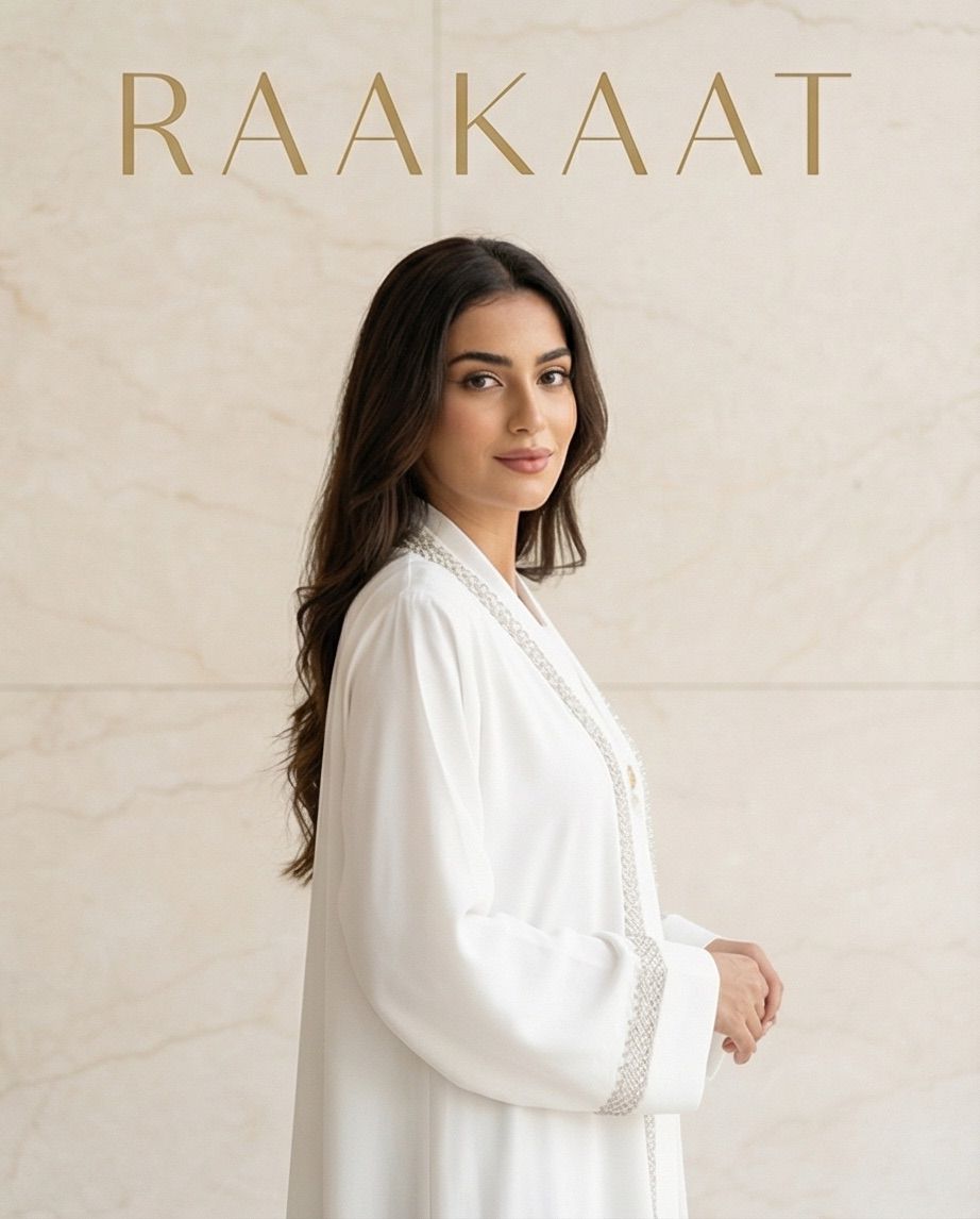 The Slate Diamond-Grid Abaya | 12| 13 - Raakaat