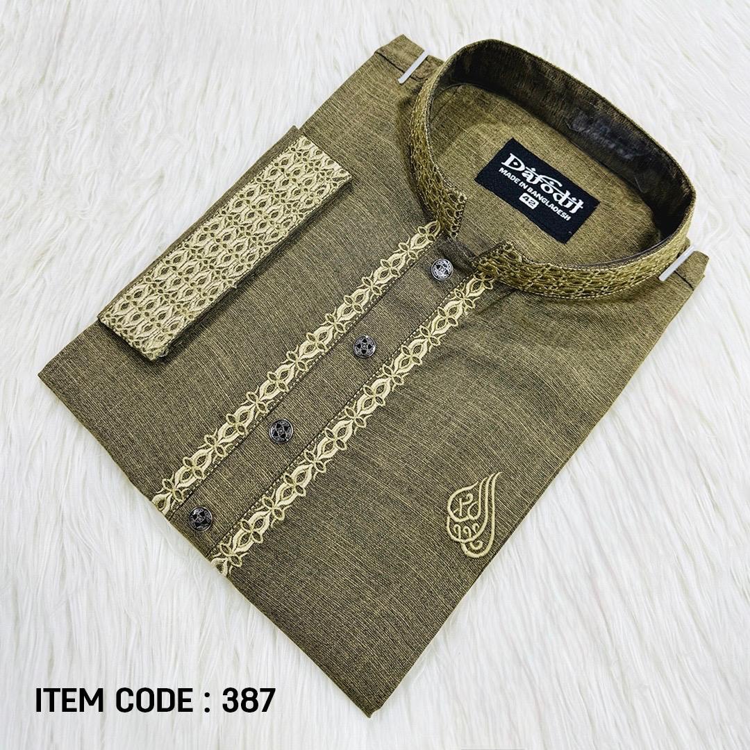 Premium Embroidered Panjabi | 387 - Raakaat