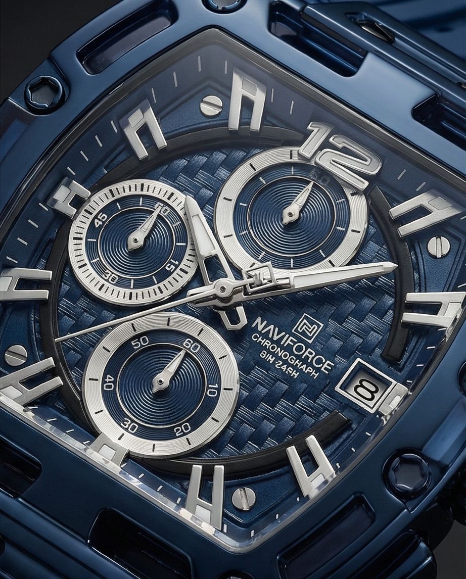 W14-Naviforce Men's Blue Chronograph Watch – Stylish & Sporty Timepiece - Raakaat