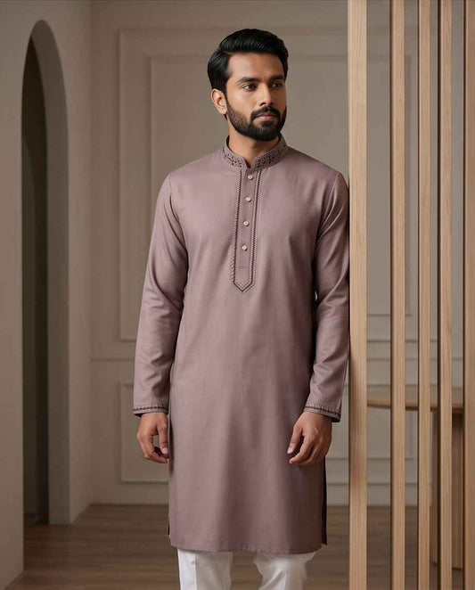 Mauve Pink Designer Panjabi|333| - Raakaat
