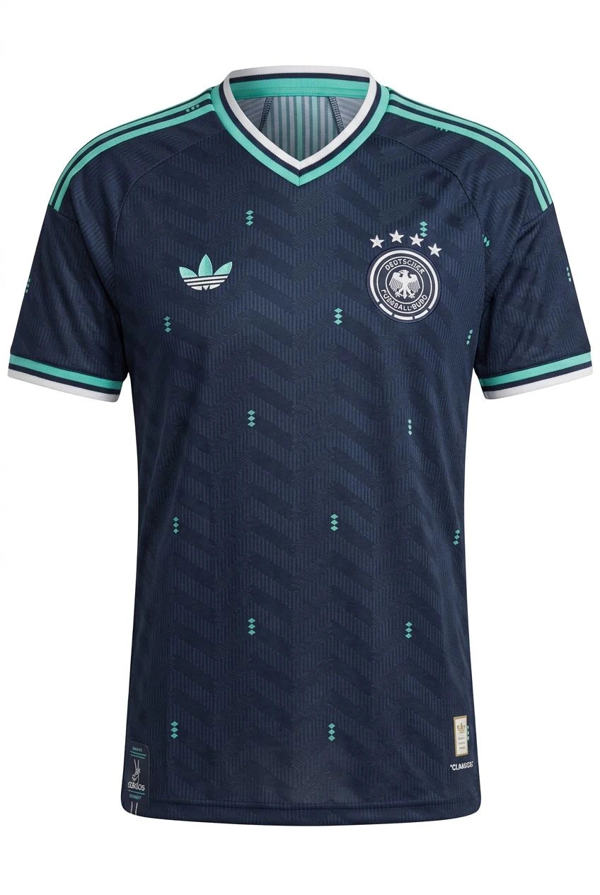 Germany Away Concept Jersey – Navy Blue & Mint Green 4-Star National Football  T-Shirt
