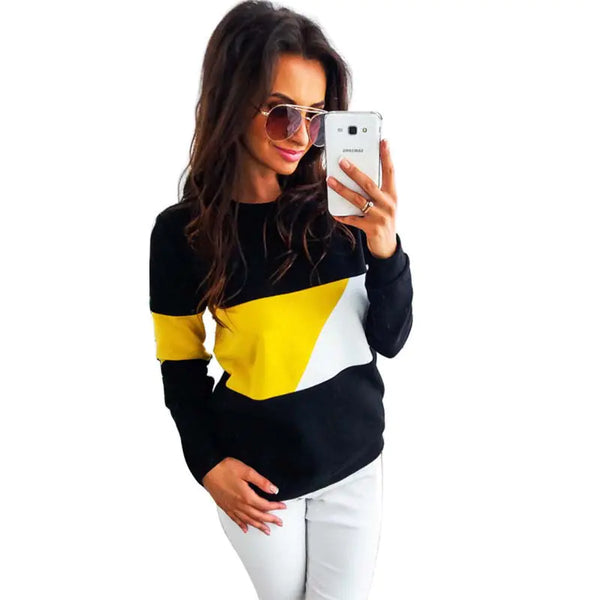 Color Block Pullover Hoodie for Casual Wear