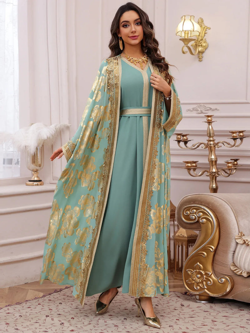 Women Dress Muslim Abaya Embroidery Party Jalabiya Ramadan Long Dresses Abayas Vestidos Largos Kaftan Arab Long Robe 2025
