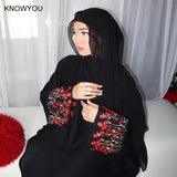 Djellaba Embroidery Open Dress Women Abaya Muslim Kimono Dresses Dubai Jalabiya Abayas Kaftan Islam Morocco Vestidos Kimono