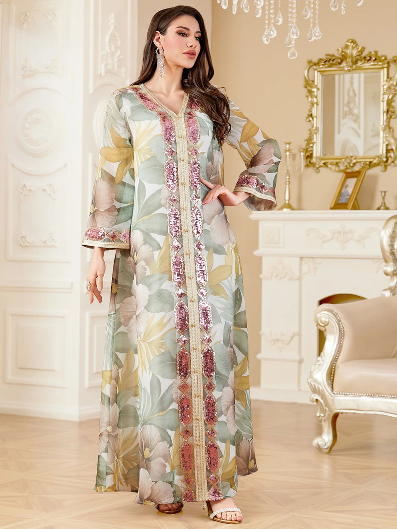 Women Dress Muslim Abaya Kaftan Elegant Dubai Vestidos Largos Long Dresses Arab Robe Party Caftan Jalabiya Ramadan 2025