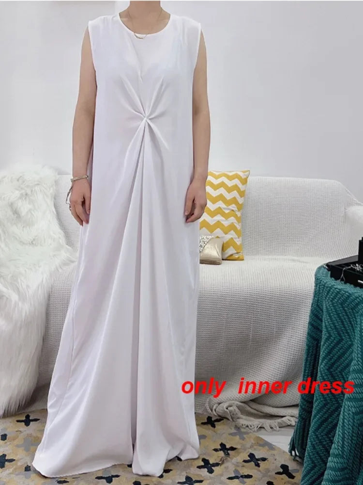 Summer Puff Sleeve Muslim  Abaya Women Dress Elegant Modest Morocco Party Long Dress Islamic Turkey Dubai Eid Ramadan Jubah Robe