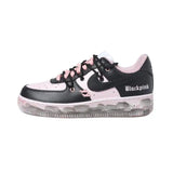 [Custom AF Black powder S-BOX]Nike Air Force 1 Skateboard Shoes Women's Low-Top Black/Pink