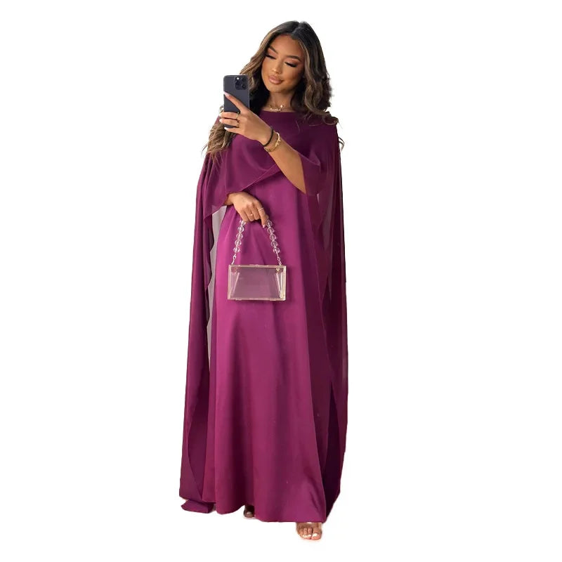 Muslim Women Maxi Dress Cloak Abaya Dubai Kaftan Eid Djellaba Kebaya Islam Clothing Cape Party Gown Caftan Marocain Robe