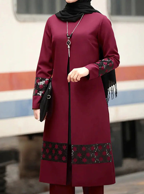Dubai Abaya Two-Piece Set for Muslim Women