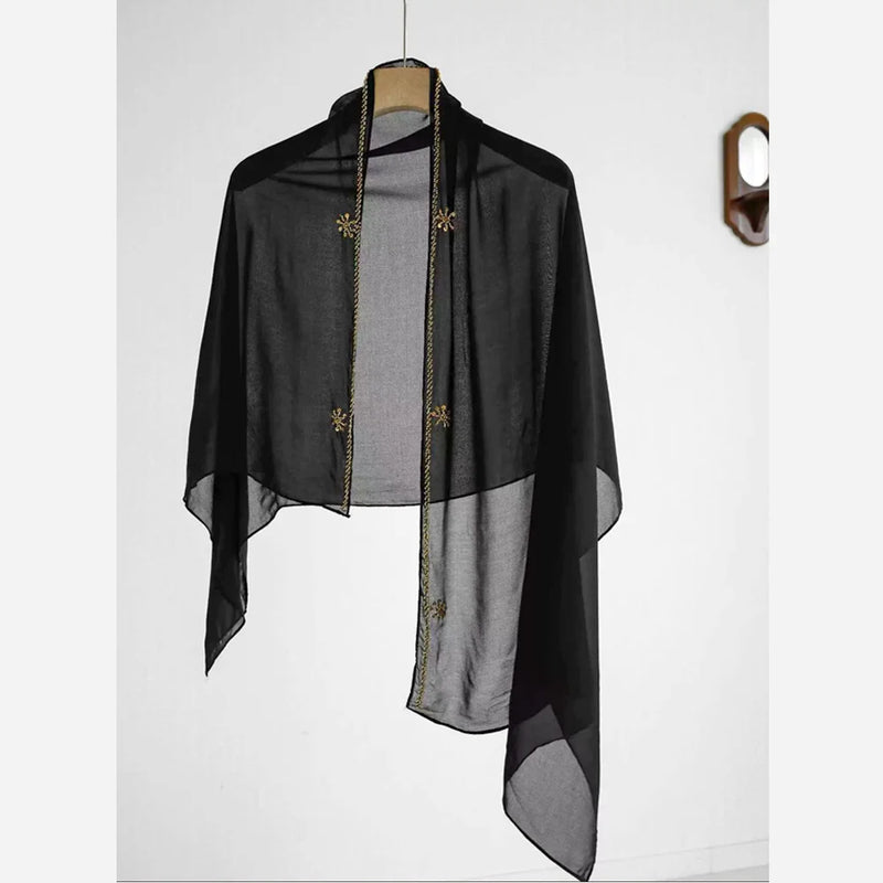 Luxury Ramadan Black Abaya 2025 Open Abaya Eid Gold Embroidery Design Long Sleeve Dubai Abaya Women Muslim Dress