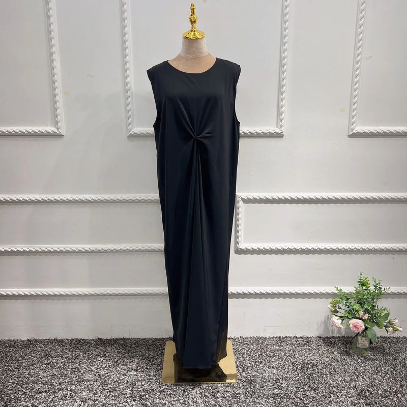 2025 NEW Muslim Abaya Dress for Women Puff Sleeve Cardigan Elegant Abayas Islam Women's Dress Monochromatic Europe and America