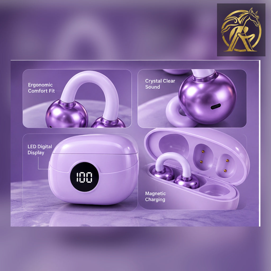 GULFLINKSA B23 purple earbuds feature details – Raakaat