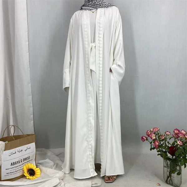Elegant Long Dress Loose Maxi Fashion Women's Clothing Cardigan Abaya Robe Solid Color
