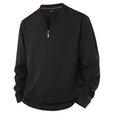 Plus Size 7XL 8XL Men's long-sleeve T-shirt half-zip sweatshirt new style for spring autumn casual V-neck Hoodies men's clothing
