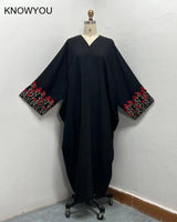 Djellaba Embroidery Open Dress Women Abaya Muslim Kimono Dresses Dubai Jalabiya Abayas Kaftan Islam Morocco Vestidos Kimono