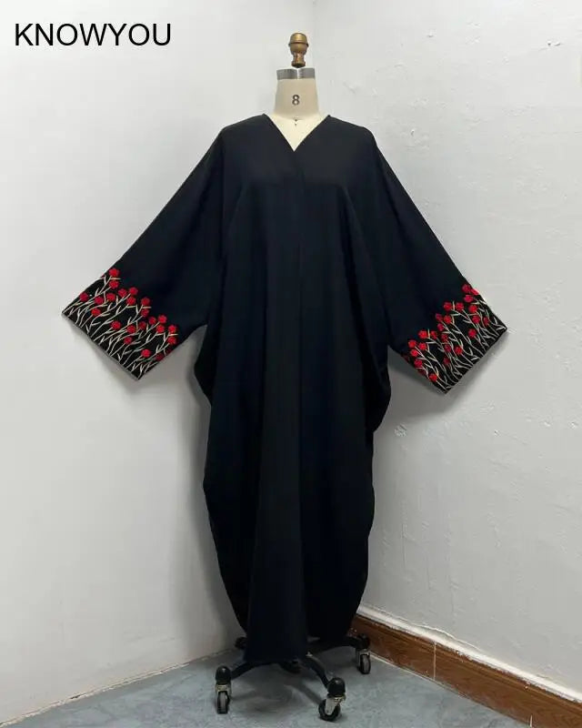 Djellaba Embroidery Open Dress Women Abaya Muslim Kimono Dresses Dubai Jalabiya Abayas Kaftan Islam Morocco Vestidos Kimono