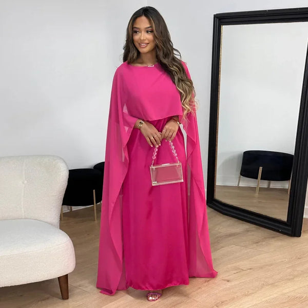 Muslim Women Maxi Dress Cloak Abaya Dubai Kaftan Eid Djellaba Kebaya Islam Clothing Cape Party Gown Caftan Marocain Robe