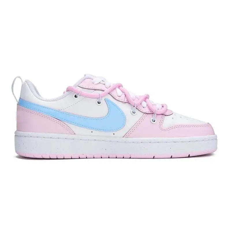 [Custom Pink fox]Nike Court Borough Low Low-Top Skateboard Shoes Women's Yellow Pink Blue