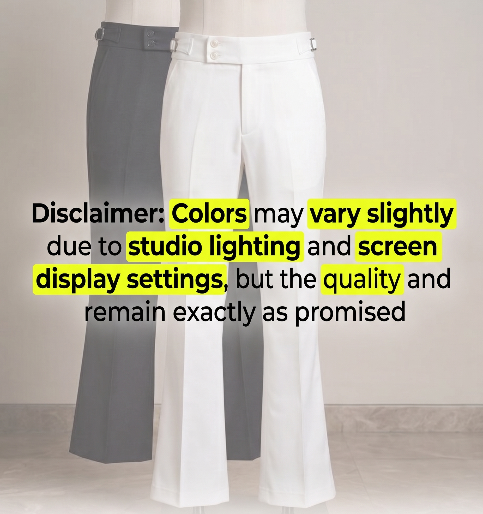 Men's Premium White Gurkha Bootcut Trousers - Raakaat
