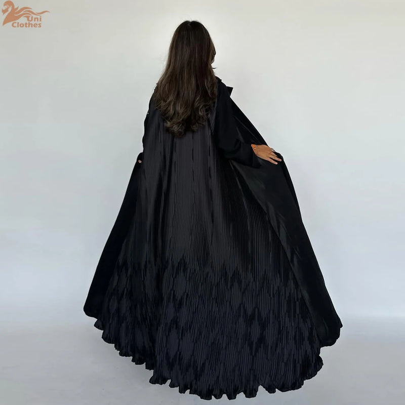 Luxury Black Abaya Dress for Women 2025 Arabic Modest Coat Elegant Islamic Evening Gown New Arrive Turkey Kaftan Robe