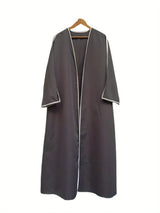 Loose Abaya Muslim Women Full Sleeve Solid Abayas Casual Kaftans Jilbabs Islamic Maxi Dresses Middle-East Ethnic Clothing