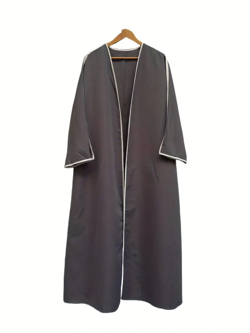 Loose Abaya Muslim Women Full Sleeve Solid Abayas Casual Kaftans Jilbabs Islamic Maxi Dresses Middle-East Ethnic Clothing