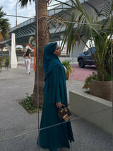 Middle Eastern fashion women's solid color simple and elegant cardigan abaya