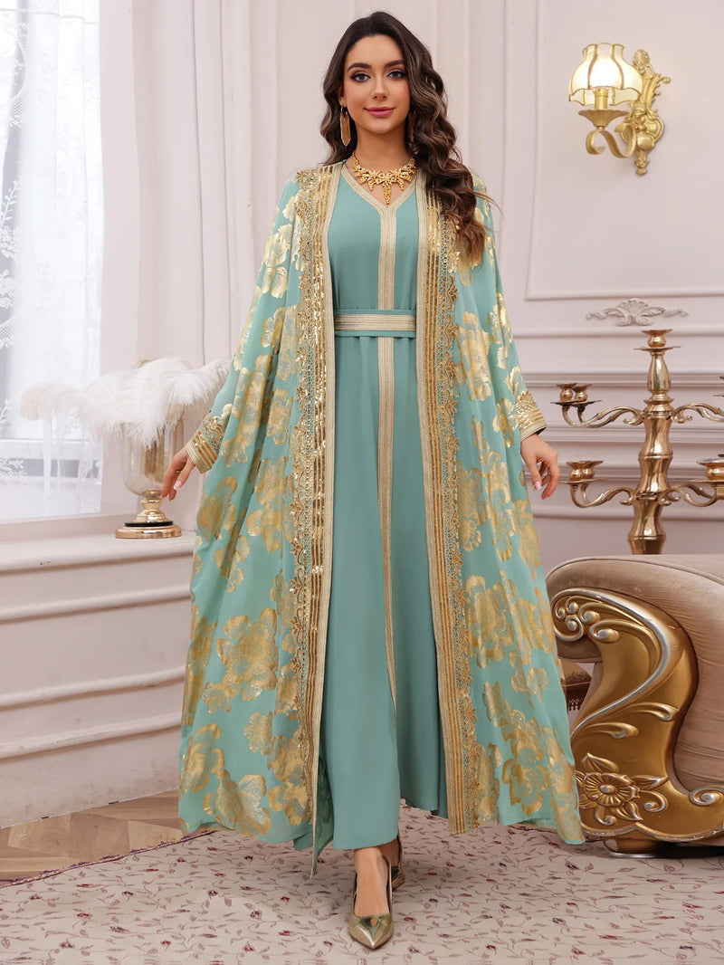 Women Dress Muslim Abaya Embroidery Party Jalabiya Ramadan Long Dresses Abayas Vestidos Largos Kaftan Arab Long Robe 2025