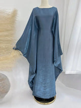 Batwing Butterfly Satin Shimmer Abaya Dubai Luxury Muslim Maxi Kaftan Dresses Abayas For Women Kebaya Caftan Robe Femme Vestidos