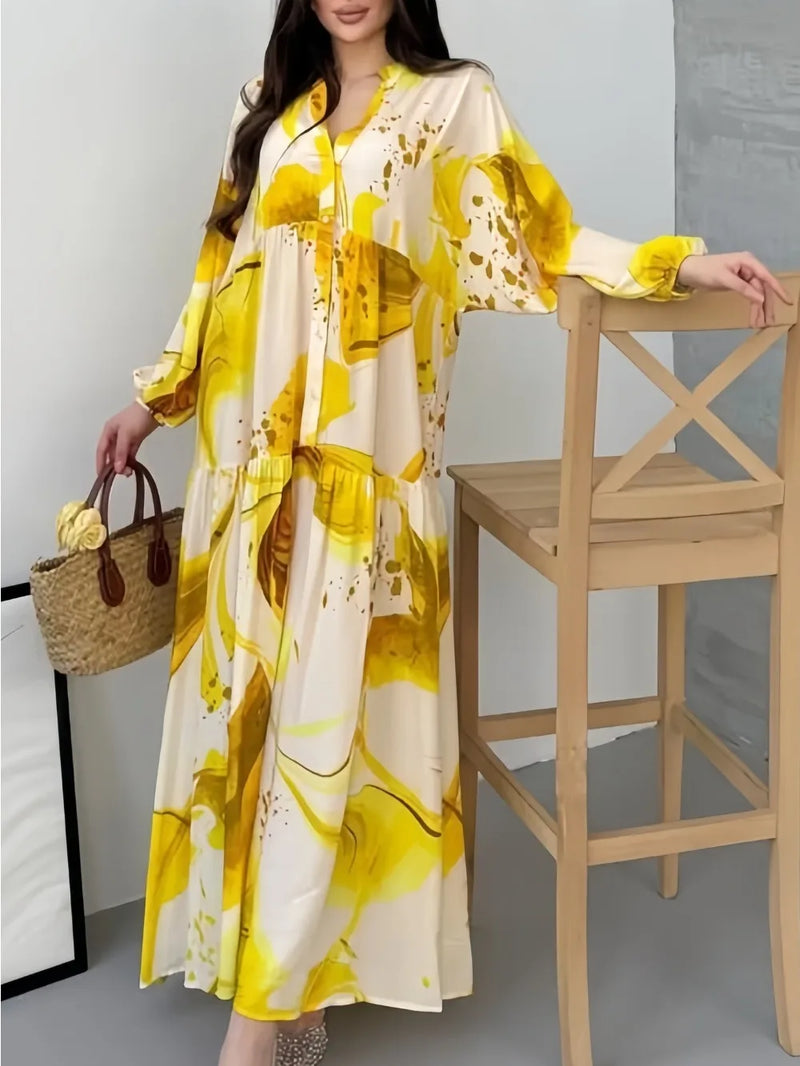 Women Dress Abaya Muslim Loose Button Up Dubai Vestidos Largos Long Dresses Kaftan Arab Robe Party Caftan Jalabiya Ramadan