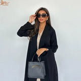 Luxury Black Abaya Dress for Women 2025 Arabic Modest Coat Elegant Islamic Evening Gown New Arrive Turkey Kaftan Robe