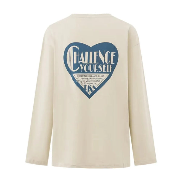 Spring And Summer Loose Student Blouse Half-Sleeve Tops New 100% Cotton Women'S Clothing Y2k Khaki long Sleeve T-Shirt Female