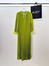 Abaya Women Dress Muslim Pleated Feather Dubai Vestidos Largos Long Dresses Kaftan Arab Robe Party Caftan Jalabiya Ramadan