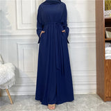 Modest Abayas For Women Muslim Sets Turkey Kaftan Islam Clothing Ramadan Ensembles Musulmans Caftan Marocain Femme Hijab Robe