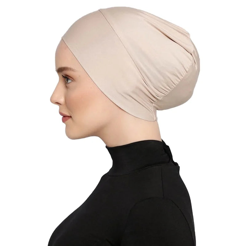 Islamic Black Sport Modal Hijab Undercap Muslim Abaya Hijabs For Woman Abayas Jersey Turbans Turban Instant Head Wrap Women Cap